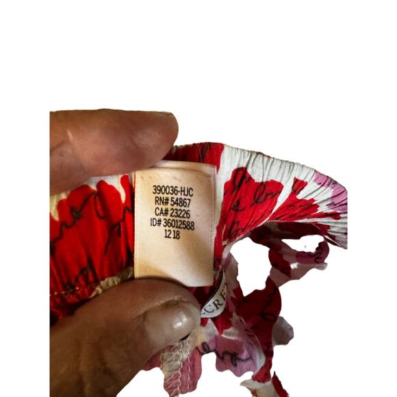 Victoria Secret White Soft Cotton with Pink Red Lips Pajama Pants Size LG - Picture 5 of 5